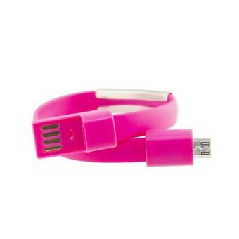 Micro USB armbåndskabel Contact 23 cm Pink