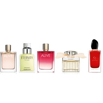 Udforsk De Bedste Sælgende Parfumer - 5 Duftprøver (2 ml)