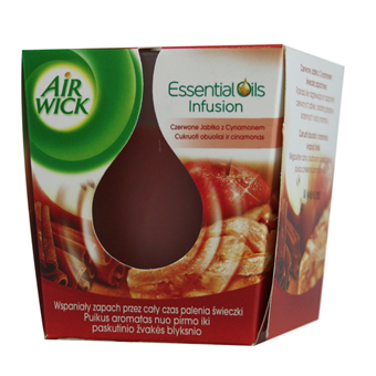 Air Wick Duftlys - Scented Candle - 105g - Søde Æbler & Varm Kanel