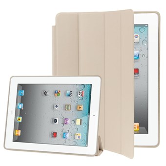 Stylish Smart Cover Sleep/ Wake-up til iPad 2 / iPad 3 / iPad 4 - Hvid