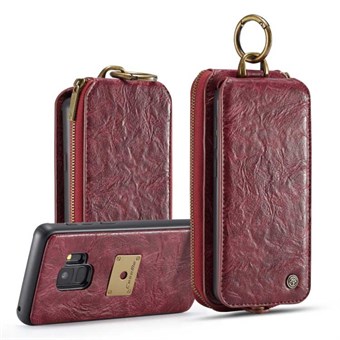 CaseMe Premium læder Pung m/ magnetisk Cover til Samsung Galaxy S9 - Rød