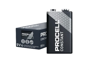 Duracell Procell Constant Power E / 9V batterier - 10 stk.