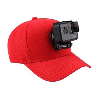 PULUZ® Baseball Cap med Mount til GoPro - Rød