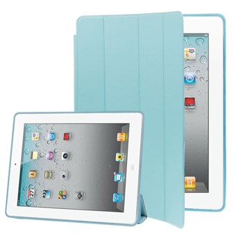 Stylish Smart Cover Sleep/ Wake-up til iPad 2 / iPad 3 / iPad 4 - Lyseblå