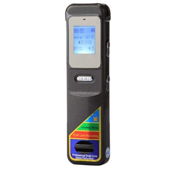 Simple 8 GB Diktafon med LCD Display og til SD-kort