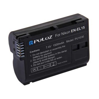 PULUZ® EN-EL15 Batteri 1500mAh til Nikon