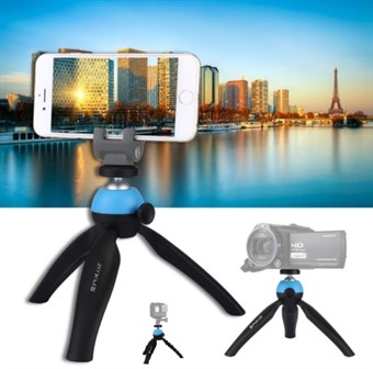 PULUZ® Pocket mini Tripod Mount 360° til GoPro, Smartphone og kamera