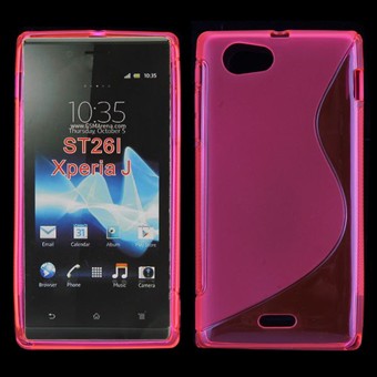 S-line Silicone Cover - XPeria J (gennemsigtig/pink)