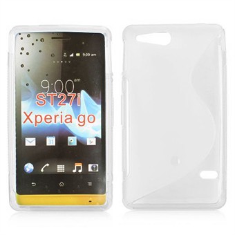 S-Line Silicone Cover - Xperia Go (Gennemsigtig)
