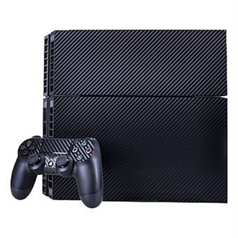Carbon Fiber Stickers til PS4 Spillekonsol - Navy Blå