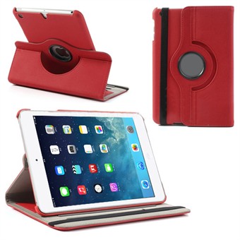 Textil Roterende Etui - iPad Mini 1/2/3 (Rød)