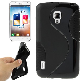 S-Line Silikone Cover LG Optimus L7 2 Dual (Sort)