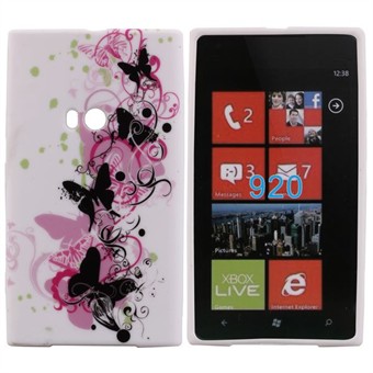 Motiv Silikone Cover til Lumia 920 (Sommerfugle)