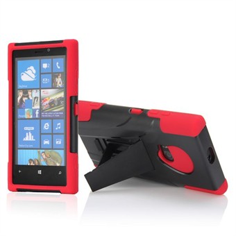 Defender Case Lumia 920 med Stand (Sort/Rød)