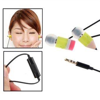Magic Blyant Earphone m. Mic (Gul)