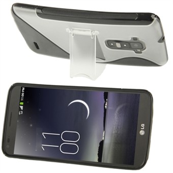 Silikone/Plastik Stand Cover LG G-Flex (Sort)