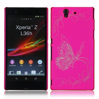 Sommerfugle Cover Beskyttelse Xperia Z (Pink)
