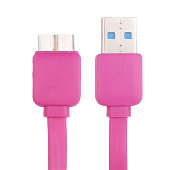 Flad USB 3.0 lade/sync kabel 1M (Magenta)