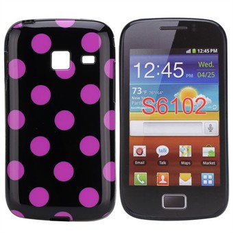 Dog Pattern Silikone Cover Galaxy Y Duos (Magenta/Sort)