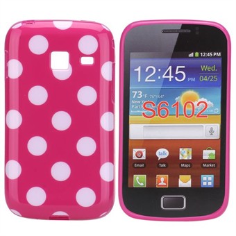 Dog Pattern Silikone Cover Galaxy Y Duos (Pink)
