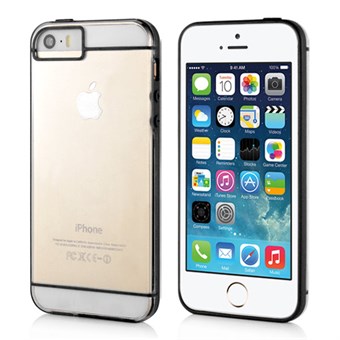 Statement plast- & silikonecover til iPhone 5 / iPhone 5S / iPhone SE 2013 - Sort