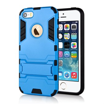 Cave hard plast- og TPU cover til iPhone 5 / iPhone 5S / iPhone SE 2013 - Blå