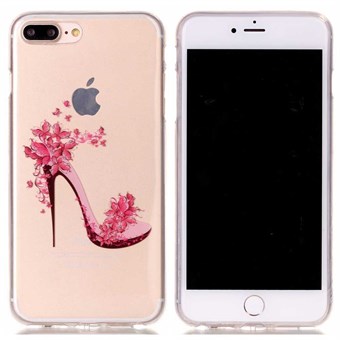 Designer motiv silikone cover til iPhone 7 Plus / iPhone 8 Plus - Blomstersko