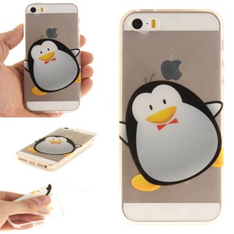 Modern art silikonecover til iPhone 5 / iPhone 5S / iPhone SE 2013 - Penguin