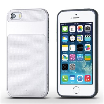Caseology plast og silikonecover til iPhone 5 / iPhone 5S / iPhone SE 2013 - Sølv