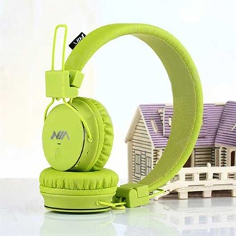 Wireless super sound høretelefoner inkl. FM-Radio/Hukommelseskort - Lime Grøn