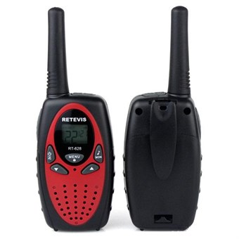 Walkie Talkie Retevis RT-628 rækkevidde 1,5 km (2 stk.) Sort/rød