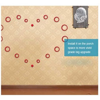TipTop Wallstickers Decor Wall Decal Stickers 16x16cm (Red)