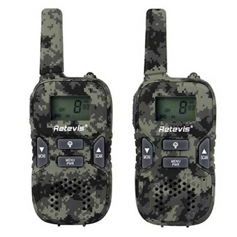  Walkie Talkie RT33, rækkevidde 1,5 km (2 stk.) - camouflage