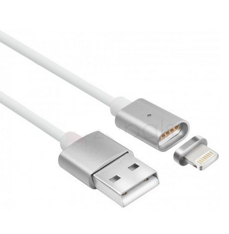 dollar Margaret Mitchell Passiv Køb Magnetisk Lightning til USB Kabel til iPhone - Sølv