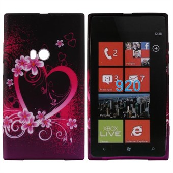 Motiv Silikone Cover til Lumia 920 (Heart)