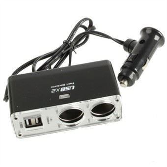 2 x USB & cigarettænder 