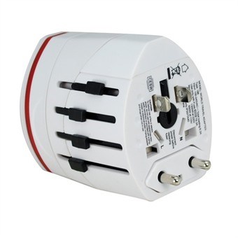 World Travel Power Adapter / Converter med Dobbelt USB-port / US-UK-AU-EU