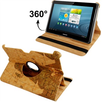 Verdenskort Roterende etui tab 2/3 10.1 (Brun)
