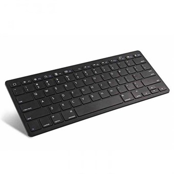 Trådløs Ultra Slim Bluetooth Tastatur - Sort