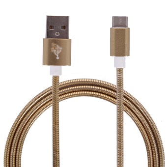 Metal kabel USB Type C 3.1 til USB Type A 2.0 / 1m - Guld