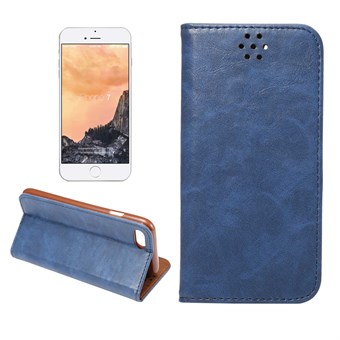 Smooth Leather Etui til iPhone 7 / iPhone 8 / iPhone SE 2020/2022 - Blå