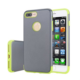 Hard Box Cover til iPhone 7 Plus / iPhone 8 Plus - Grå/Grøn