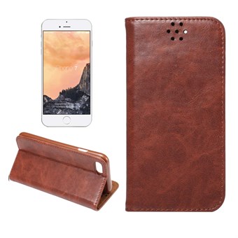 Smooth Leather Etui til iPhone 7 / iPhone 8 / iPhone SE 2020/2022 - Coffee