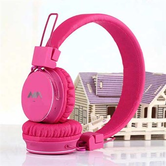 Wireless super sound høretelefoner inkl. FM-Radio/Hukommelseskort - Pink