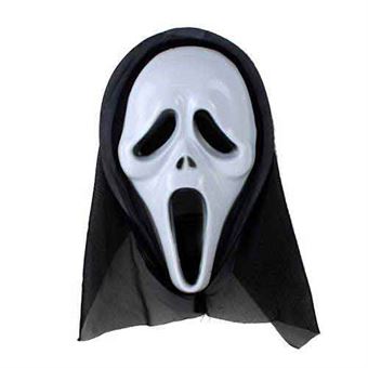 Scream Maske - til Halloween, Fastelavn og Temafester