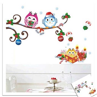 TipTop Wallstickers Children/Kids Room Wall Stickers Two Owls Cartoon 