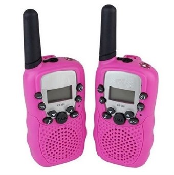 Walkie Talkie rækkevidde 2,5 km (2 stk) - Pink