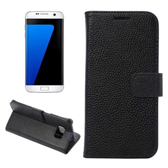 Magnet etui Galaxy S7 Edge etui (sort)