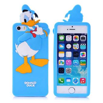 3D Silikone Donald Duck Cover - iPhone 5 / iPhone 5S / iPhone SE 2013