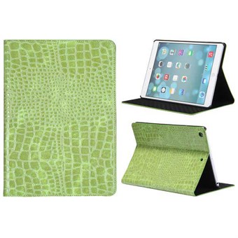 Krokodille iPad Air 1 læder etui (grøn)